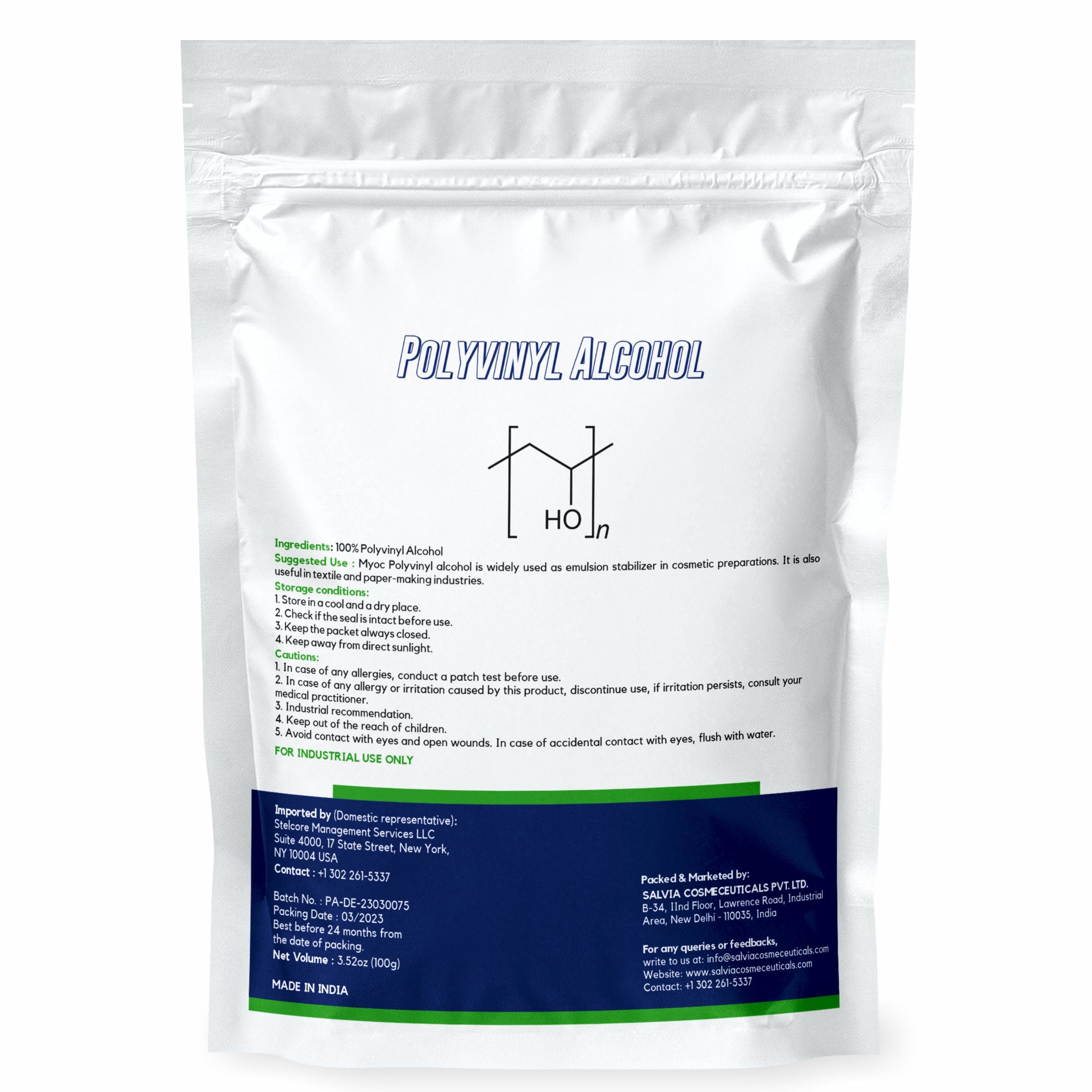 shoprythmindia Cosmetic Raw Material Myoc Polyvinyl Alcohol shoprythmindia Cosmetic Raw Material Myoc Polyvinyl Alcohol